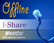 Photo of an Ethernet cable and the text I-Share & WestCat Offline