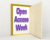 Illustration of an open door with the text Open Access Week