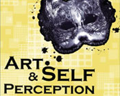 Silver cat mask and the text Art and Self Perception
