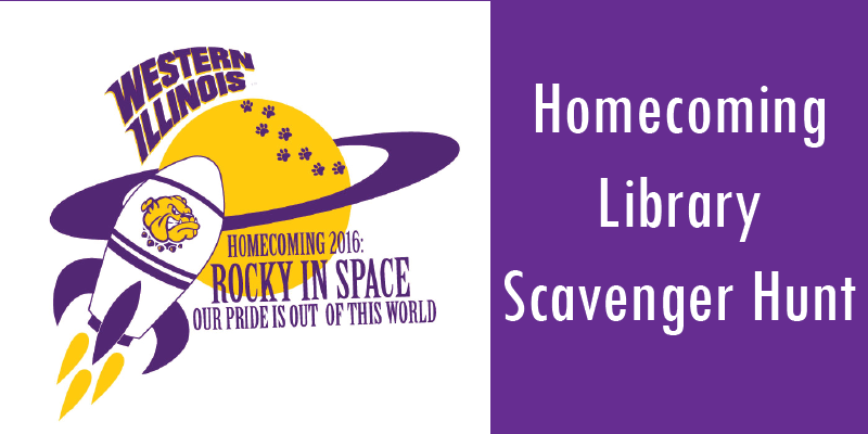WIU Homecoming logo with rocket ship in front of a planet.