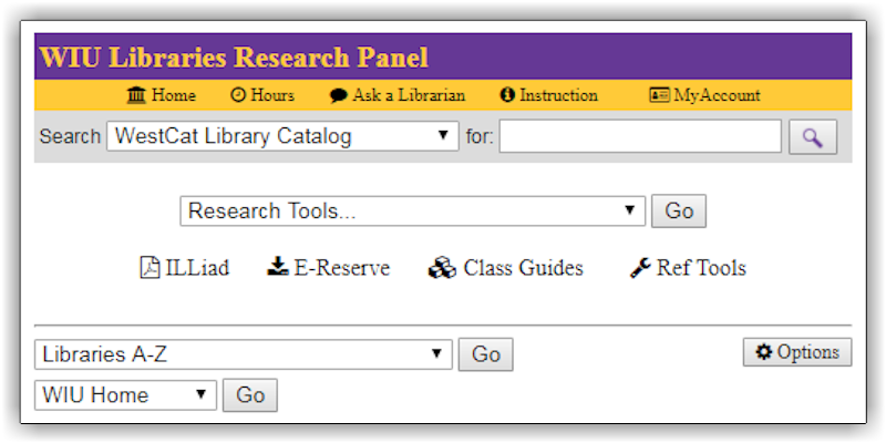Image of WIU Libraries Research Panel