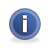Illustration of a blue circle with the letter i in the center for information