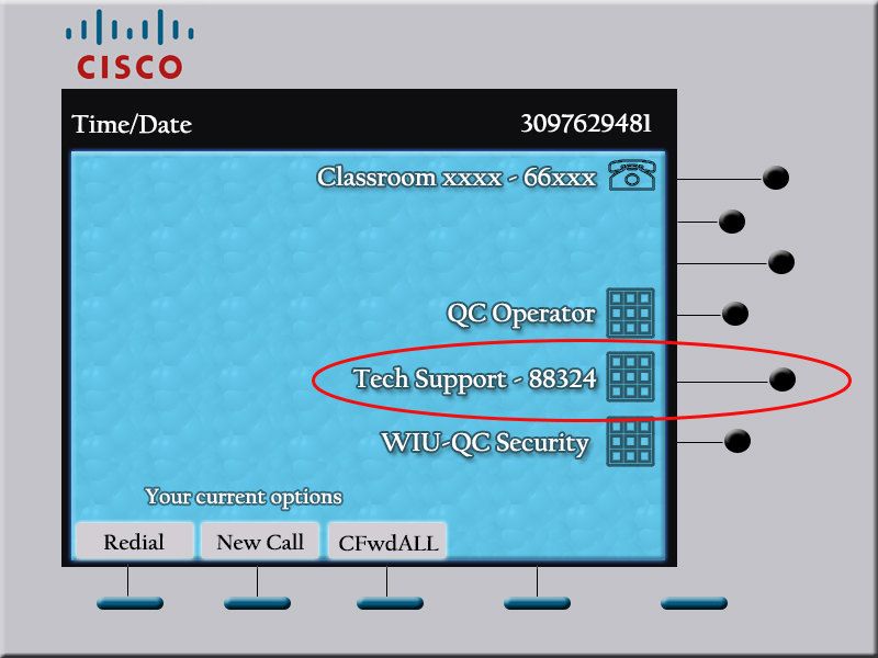 QC Helpdesk Phone Button