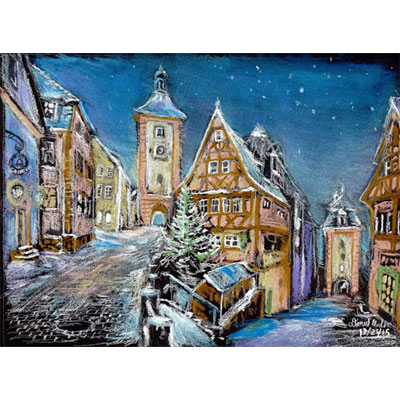 Rothenburg  ob der Tauber in Winter 