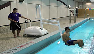 Pool lift in Aquatics Center