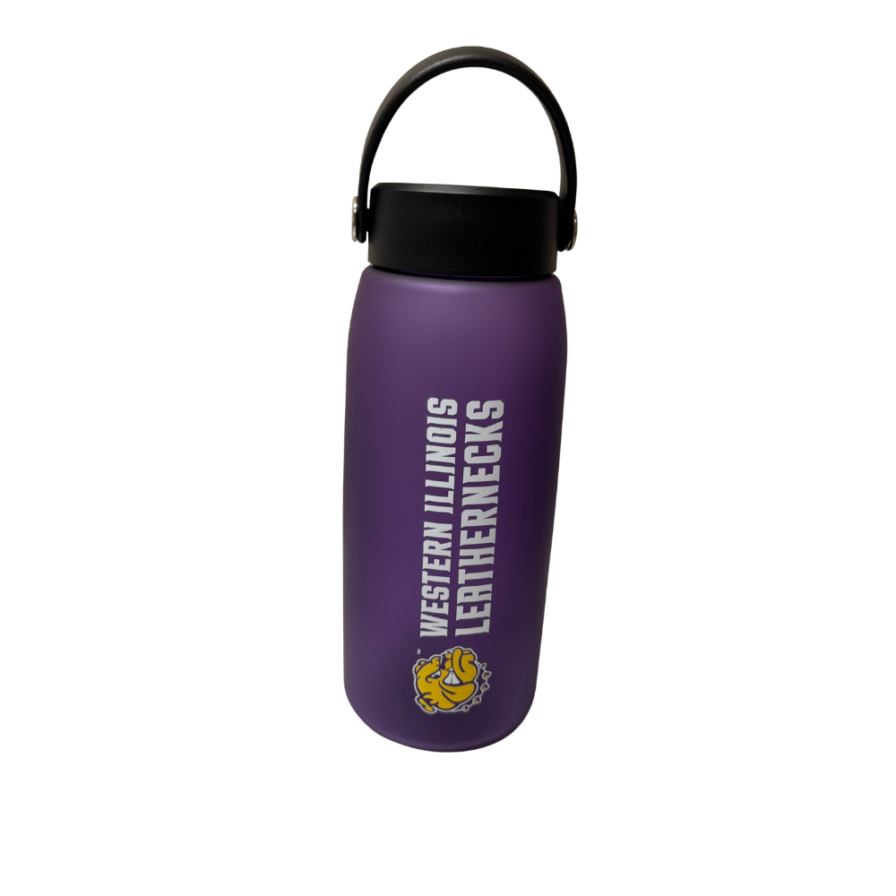 WIU Water Bottle w/Hour Lines