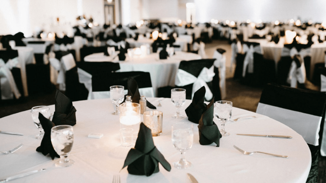 Photo of the Lamoine Room setup for a Wedding