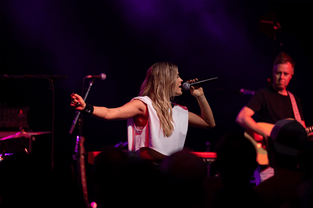 Alana Springsteen performing at WestFest 2024