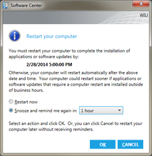 screenshot of window that says when a restart is required by